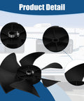 RV Air Conditioner Fan Blade Replacement Compatible With Dometic Brisk and Duo Therm, view showing blade details and structure.