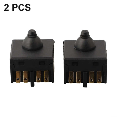 Push Button Switch Replacement Parts For Angle Grinder 100Mm Metal Plastic Power Tool Accessories For Electric Polisher Machine Grinding Equipment 2 Pack Black