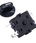 Two Pack Rotary Switch 125 250 VAC 16A Four Position Three Speed Heater Switch With Knob Latching Action For Electric Heaters And Fans