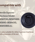 Two-pack 54mm Breville espresso backflush cleaning discs, dark blue.