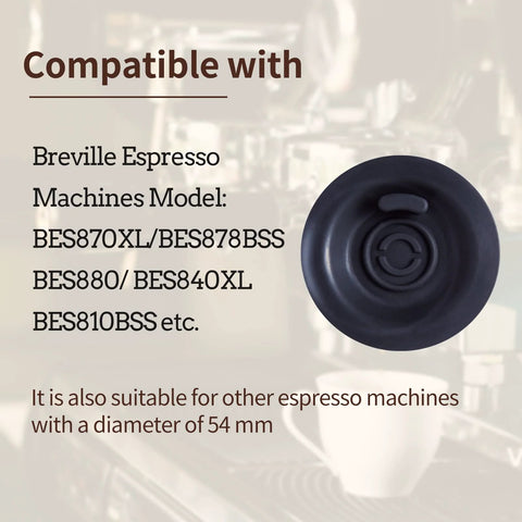 Two-pack 54mm Breville espresso backflush cleaning discs, dark blue.