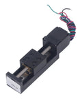 Heavy Duty 50Mm Stroke Linear Rail Slide Actuator Delivers Slick Xyz Moves With Stepper Motor And Tscrew Rod System view showing motor and slider