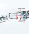 Heavy Duty Toggle Latch Clamp With Adjustable Design For Quick Fixing, Features High Strength Hot Rolled Steel Build To Hold Up To 320KG With Flexible Tension Control For Doors And Gates Without Any Issues. 34mm clamp dimensions