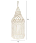 Boho Macrame Lamp Shade Hanging Pendant Light Cover For Living Room Bedroom Office Nursery Dorm Decor Bohemian Style Lampshade