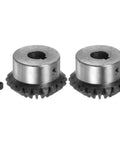 Bevel Gear Set 2M Module 20 Teeth 12mm Shaft Hole 1 To 1 Ratio 90 Degree Right Angle Pinion Gear 45 Steel With 4mm Keyway 2 Pack