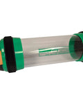 Heavy Duty Carrier For 4 Inch Diy Pneumatic Tube System Kelly Green clear transport tube with green ends for air pressure transport.