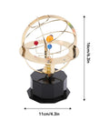 Gold Tone Solar System Model Decoration With Iron And Plastic Grand Orrery Educational Toy measuring 16cm by 11cm