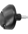 Close-up of replacement omni wheel for Lefant robot vacuums; black plastic wheel with metal axle.