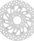 Virtue 11.8 Inch Two Piece Brake Rotor in Supra Chrome for Harley Davidson Touring and Softail Models, Premium Billet Construction