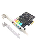 PCIe 5.1 Internal Sound Card For PC With 3D Stereo Audio, CMI8738 Chip, PCI Express Adapter, Windows 7 Compatible, Low Profile Bracket