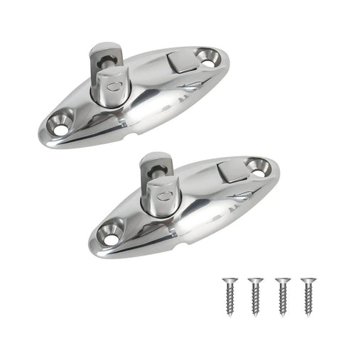 Boat Bimini Top Swivel Hinge 316 Stainless Steel Deck Side Mount Quick Release Hinge With 360 Degree Rotation, 2 Pack
