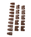 Ten Sets Heavy Duty Plastic Center Mount Drawer Slides With Smooth As Butter Runners Quick Install Hardware For Furniture Restoration Upgrade And Repair Gonna Work Like A Charm showing plastic drawer glides in brown.