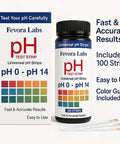 PH Test Strips 0-14, 100 Count, Litmus Paper For Water, Pools, Aquariums, Urine And Saliva Testing, Includes Color Chart