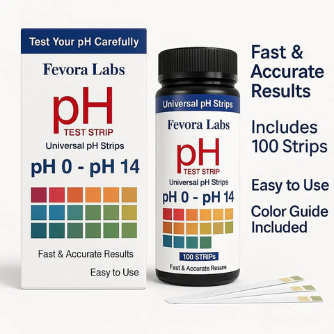 PH Test Strips 0-14, 100 Count, Litmus Paper For Water, Pools, Aquariums, Urine And Saliva Testing, Includes Color Chart