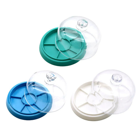 Moisture Proof Watch Movement Cover And Parts Storage Tray Clear Pro Grade Maintenance Organizer Box in blue and clear design