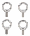 4 Pack 316 Stainless Steel Lifting Ring Eyebolts M6 Threaded Eyebolts For Swing Sets And Tie Downs Rust Resistant Heavy Duty Eyebolt Kit For Indoor Outdoor Use In Machinery Hardware, four eyebolts