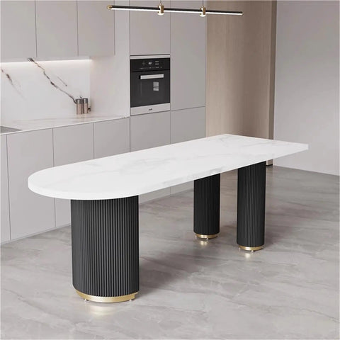 Adjustable White Marble Wood Desk Legs For Modern Center Tables And Beds Replacement Furniture Legs setup in a kitchen