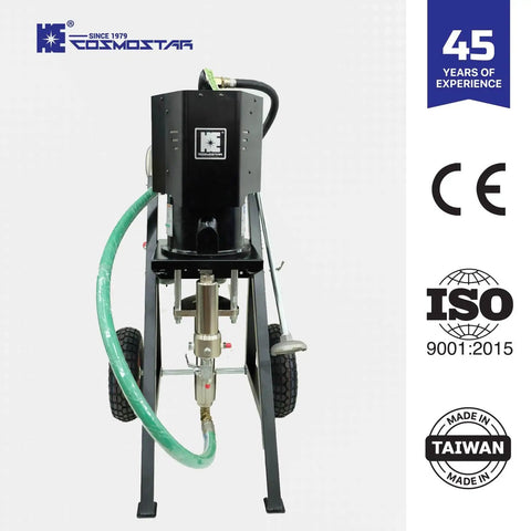 Heavy Duty Pneumatic Airless Paint Sprayer 73 To 1 Pressure Ratio 7250 Psi Industrial Spray Gun Cart Kit With Hose And Tips For Thick Protective Coatings Built Like A Tank With Zero Clog Hassle