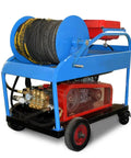 Heavy Duty Sewer Jetter Machine With High Pressure Pipe Cleaning System And 100m Hose Hydro Jet Drain Cleaner Gear