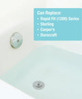 Lift And Turn Tub And Bath Drain Stopper in Chrome Finish Easy Replacement Converts Trip Lever Drains No Fuss Install in tub