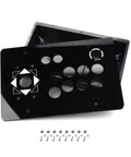 DIY Arcade Joystick Acrylic Panel And Case Kit For Custom Cabinet Controller Replacement, showing holes and screws