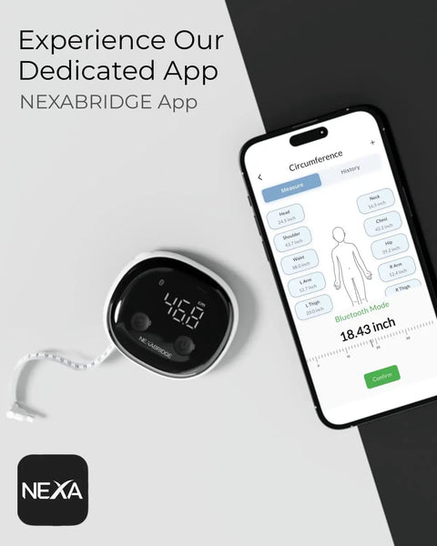 Smart Body Tape Measure With Bluetooth App Sync Real Time Body Metrics For Weight Loss And Muscle Gain Retractable 60 Inch Tape USB C Charging Multi User Tracking Digital Measurements For Fitness Progress For Gym Buffs, app view