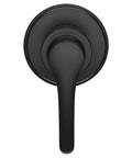 Diverter Valve Trim Kit With Heavy Duty Brass Construction, Metal Lever Handle, And Removable Plaster Guard in matte black finish