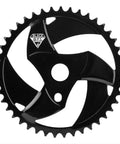 43T BMX Chain Ring For One Piece Cranks, 1/2 X 3/32 Inch Steel Sprocket, Replacement Black Chainring For Street And Dirt BMX