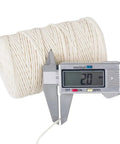 Cotton Butcher Twine 2mm 500 Feet Food Safe Kitchen String For Cooking Up Roasting Gift Wrapping Crafts Baking with caliper