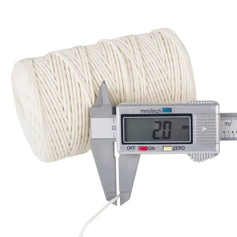 Cotton Butcher Twine 2mm 500 Feet Food Safe Kitchen String For Cooking Up Roasting Gift Wrapping Crafts Baking with caliper