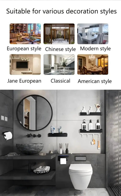 Bathroom with various decor styles shown: European, Chinese, Modern, Jane European, Classical, American.