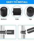 250 Piece Aluminum Pop Rivets Kit With 7 Sizes Large Flange Rivets Easy Quick Install diagram showing bottom, side, top view