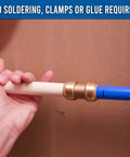 Plug And Play Three Quarter Inch To Three Quarter Inch Push Fit Straight Brass Couplings No Sweat Leak Proof Plumbing Connector Tool Free Pipe Joiner Get It Done Fast Pack Of Twenty Pieces connecting two pipes