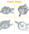 GY6 Vacuum Fuel Pump Petcock 3 Port Replacement for 50cc 125cc 150cc engines, shown from multiple angles for Chinese scooters.
