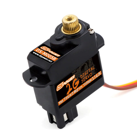 Two Pack 2G Micro Digital Servo With Metal Gear Coreless Motor for Airplanes Fixed Wing Planes Helicopters Boats Robots RC Models JR254
