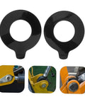 Heavy Duty Rubber Two Piece Flat Washers Kit For Excavators And Construction Machinery Noise Dampening Shim For Vibration Reduction Durable Rubber Pads Compatible With Various Models, black rubber washers installed on excavator joints