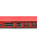 Level Up Your Network Setup Today With This Rock Solid Rackmount Firewall Packing Killer Port Speeds And A Three Year Security Suite For Bulletproof Enterprise Protection - Front view of red WatchGuard Firebox M695 rackmount firewall.