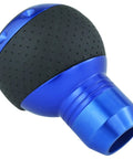 Bold Blue Five Speed Ball Shift Knob With Crisp Gear Map For Manual Transmissions, 4 inch, aluminum and rubber build.