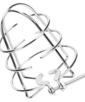 Heavy Duty Sprinkler Head Guard And Protective Cover For Lawn Irrigation To Block Debris While Keeping Your Yard Badass With Bulletproof Garden Watering Safety Shield, silver metal cage with mounting hardware.