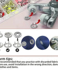 Snap Fastener Kit With Hollow And Solid Metal Prong Snaps 9.5Mm 400 Pcs 100 Sets In 10 Color Options With Durable Punch Tool And Pliers