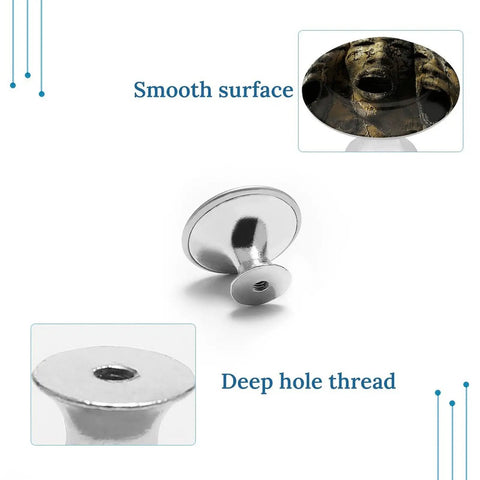 Open Mouth Mask Vintage Cabinet Knobs 2 Pack With Screws Stainless Steel And Aluminum Alloy Pulls for Cabinets Dressers Closets