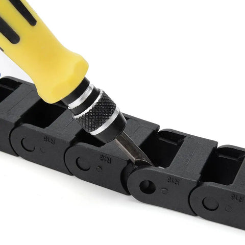 R18 10Mm By 15Mm Black Plastic Cable Wire Carrier Drag Chain 1M Length For CNC Machines with tool for easy linking