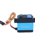 Heavy Duty 35Kg Digital Steering Servo With Rock Solid Metal Gears And IP66 Waterproof Seal For RC Cars And Boats, side view with wires.