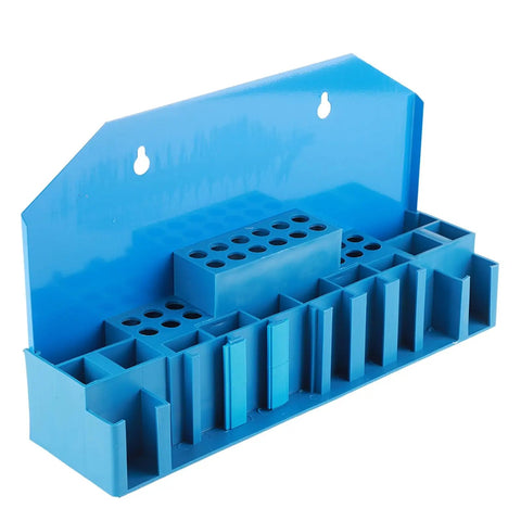 Blue storage box for Beefy 58mm T Slot Clamp Kit Hardened Stud Clamp Set For Lathe And Milling Machines M14 Includes 24 Bolts