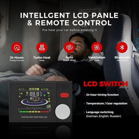 Kick Some Major Heat With This Upgraded 8Kw Portable Diesel Heater with LCD panel and remote control features for user convenience.