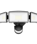 Motion Sensor Outdoor Flood Light With Three Adjustable Heads, IP65 Waterproof LED Security Floodlight showing front view