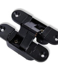 Three Dimensional Invisible Door Hinges For Wood Doors And Cabinets Concealed Cross Hinge With 180 Degree Inside And Outside Opening Black Finish