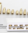 Hot Melt Heat Set Insert Tool Kit With Brass Knurled Nuts For M2 to M8 Tips and Embedding Adapters 3D Printed Parts