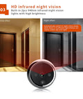 Super Handy Video Door Peephole Viewer Camera With Built In Battery And Cyclic Storage for night vision with HD infrared image
