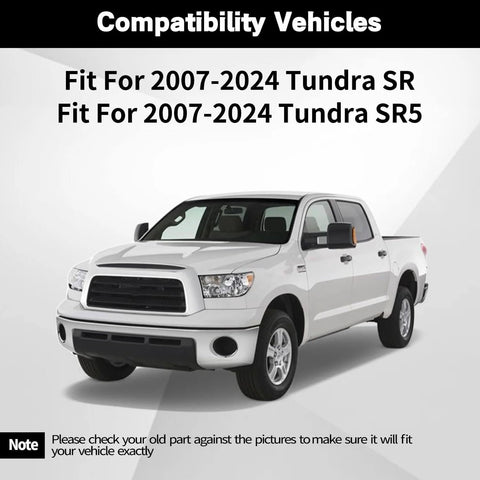 White 2007-2024 Tundra SR SR5 truck compatible with Tailgate Hinge And Bushing Insert For 2007-2024 Tundra SR And SR5 Right Passenger Side Replacement.